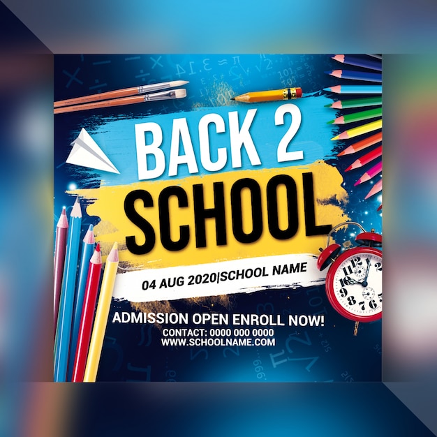 Back to school party flyer