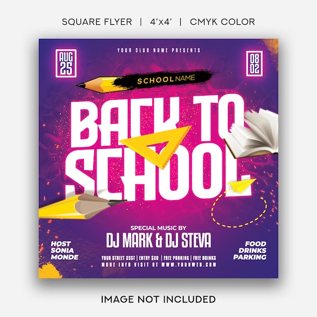 Back To School Party Flyer