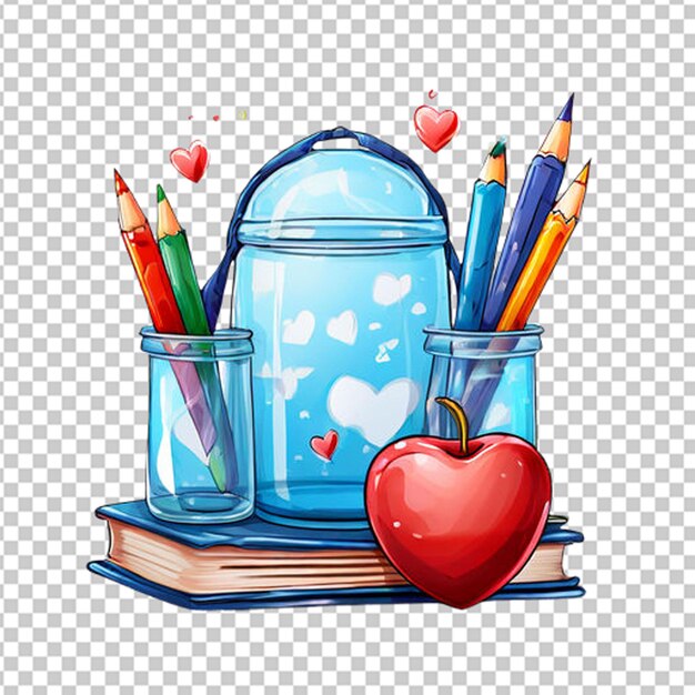 PSD back to school png illustration