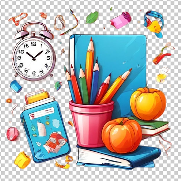 PSD back to school png illustration