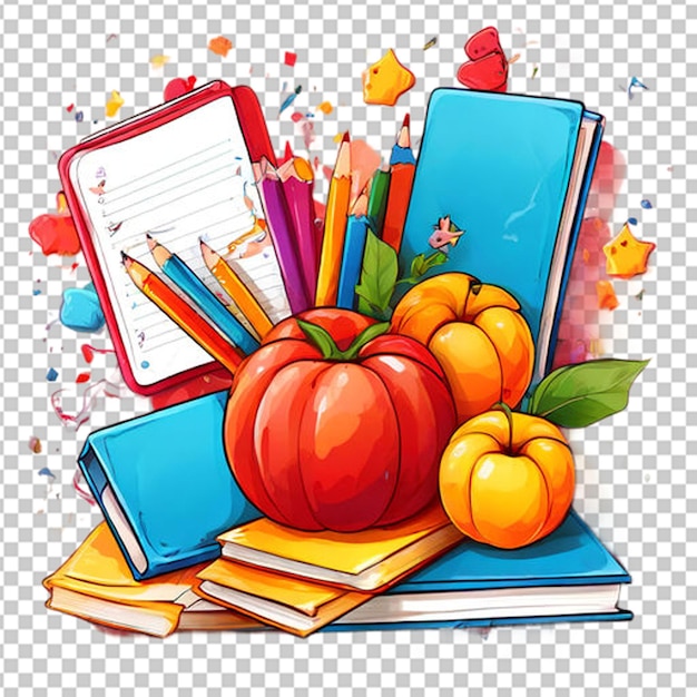 PSD back to school png illustration