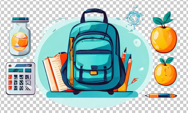 PSD back to school png illustration