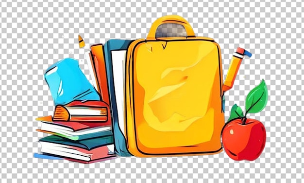 PSD back to school png illustration