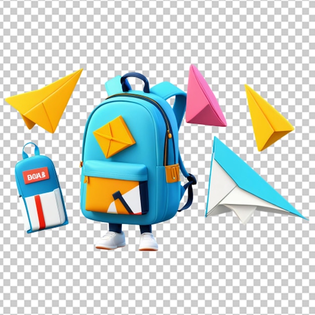 PSD back to school png illustration