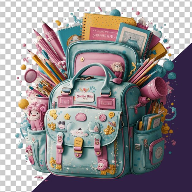 PSD back to school png illustration