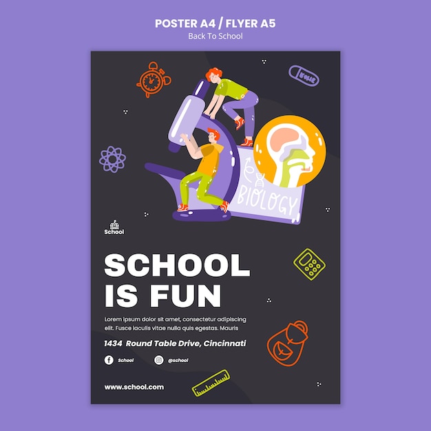 Back to school print template