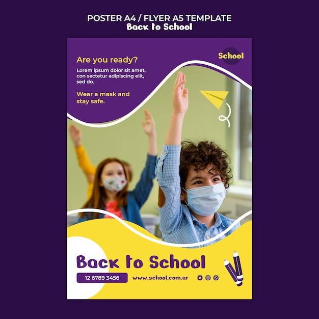 PSD back to school print template