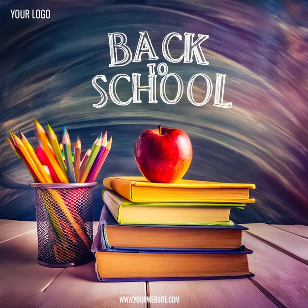 PSD back to school social media banner design