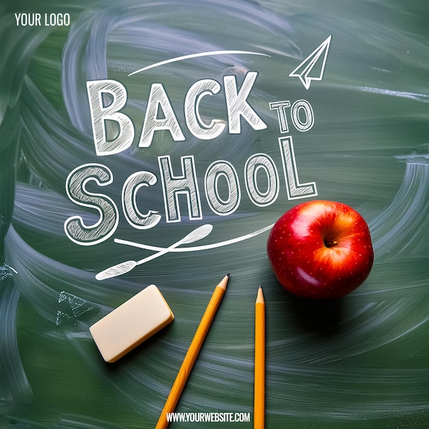 PSD back to school social media banner design