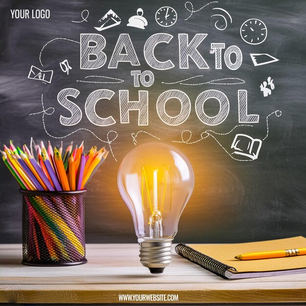 PSD back to school social media banner design