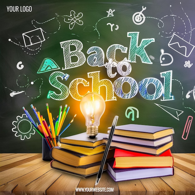 PSD back to school social media banner design