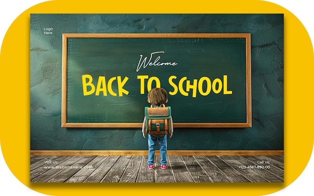 PSD back to school social media banner or instagram post design