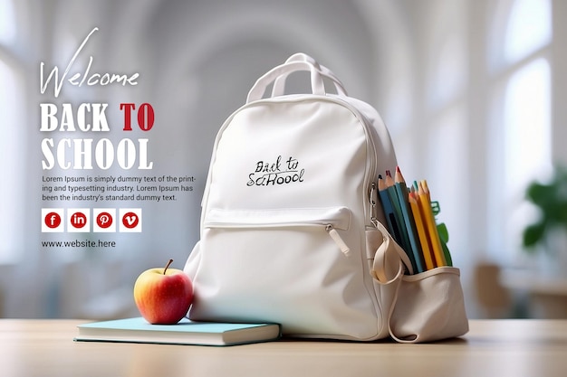 Back to school social media post design