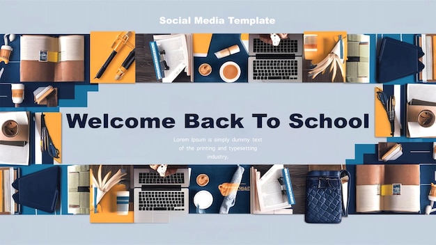 PSD back to school social media post design