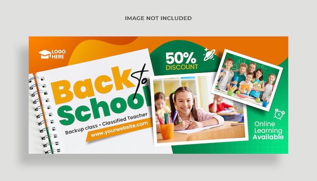 Back to School Social media post and web banner Psd template