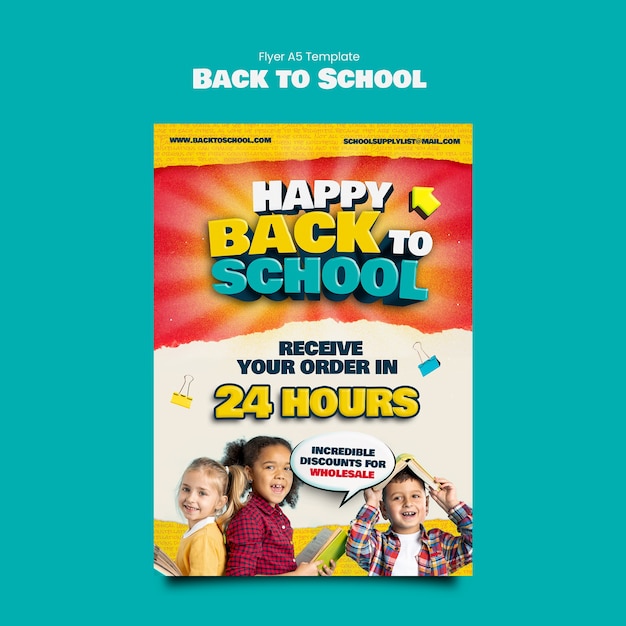 PSD back to school template design