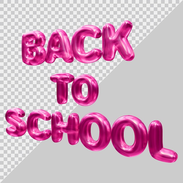 Back to school text design with 3d modern style