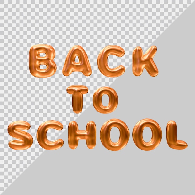 Back to school text design with 3d modern style