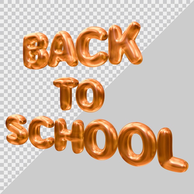 Back to school text design with 3d modern style