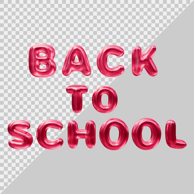 Back to school text design with 3d modern style