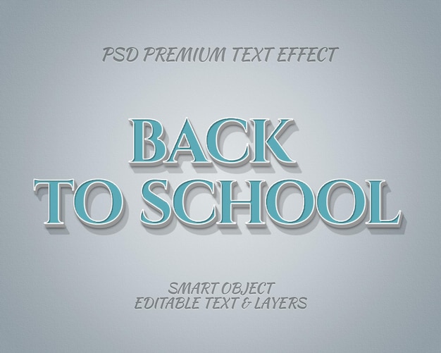 Back to School text effect design