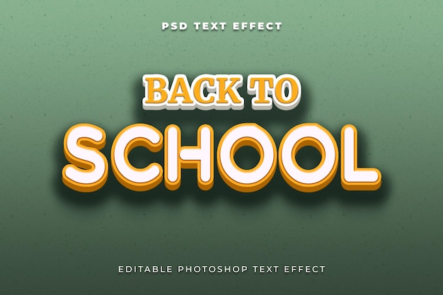 back to school text effect template