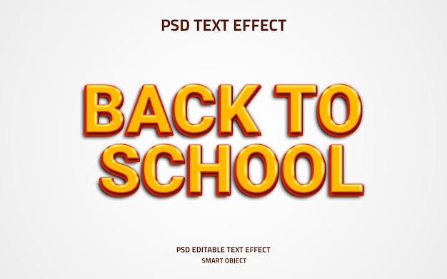 Back to school text effect