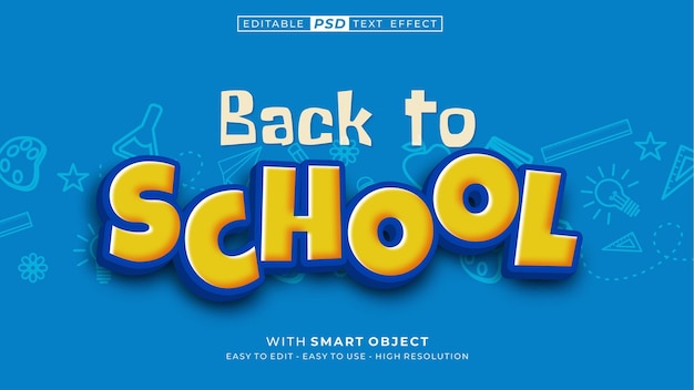 Back to school text style effect