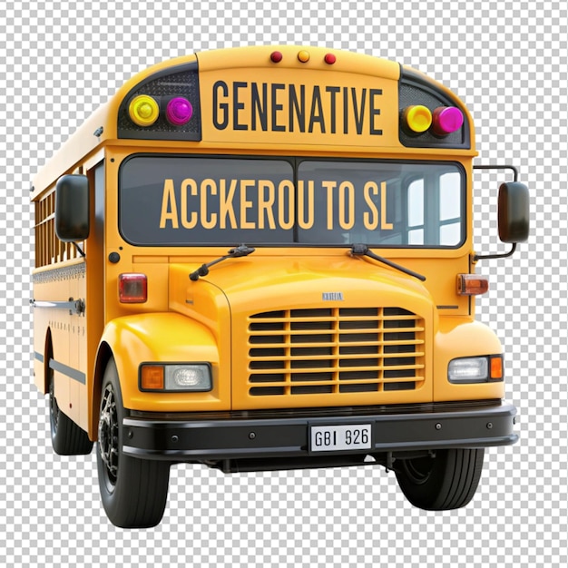 PSD back to school with school bus generative