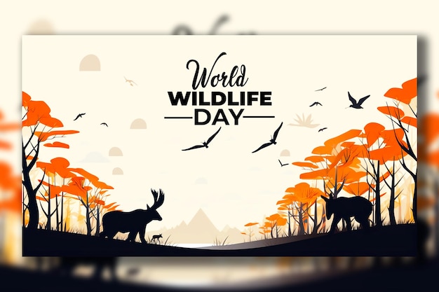 Background design for World wild life day