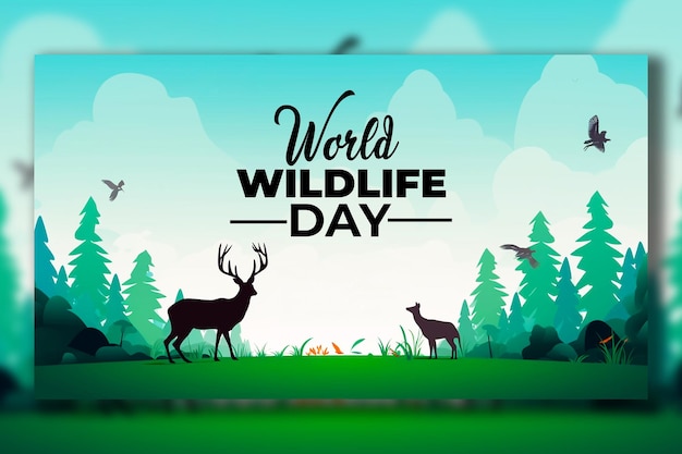 Background design for World wild life day