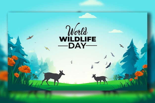 Background design for World wild life day