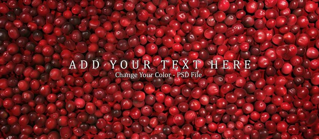 PSD background filled with juicy red berries