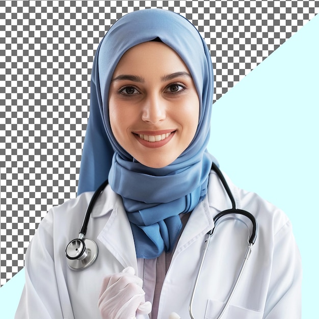 background removed a female doctor