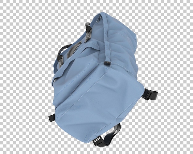 PSD backpack isolated on transparent background 3d rendering illustration