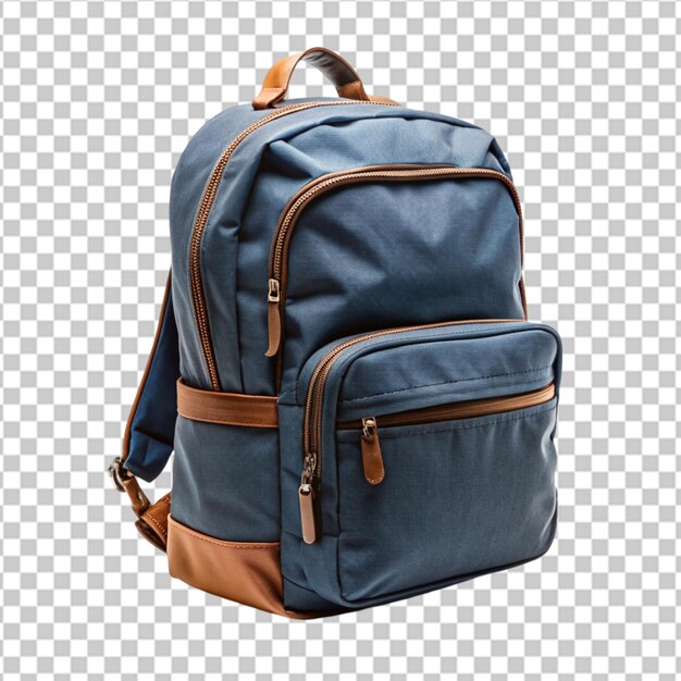 PSD backpack isolated on a transparent background