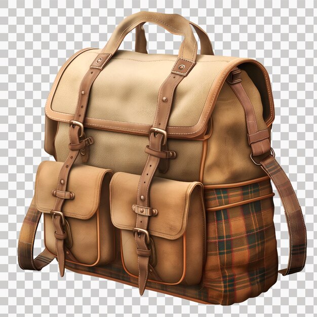 PSD backpack isolated on transparent background