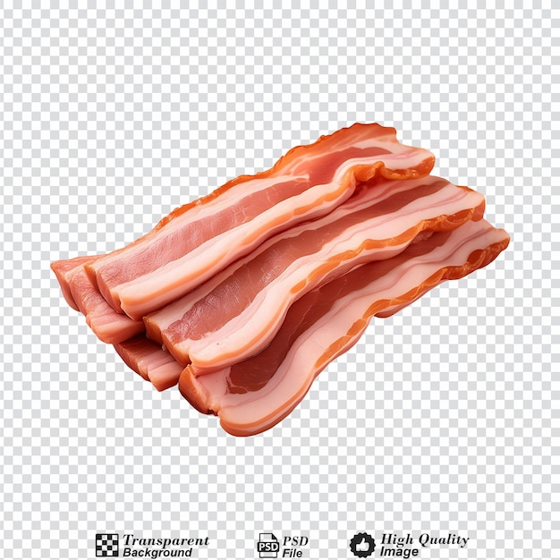 PSD bacon isolated on transparent background