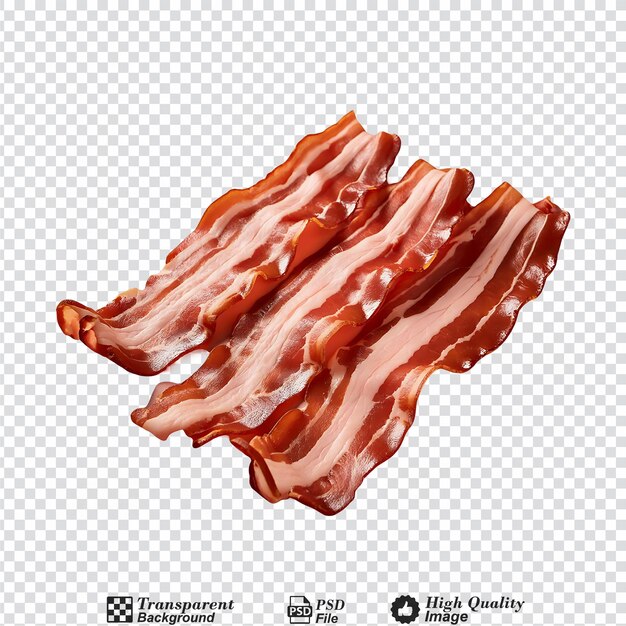 PSD bacon isolated on transparent background