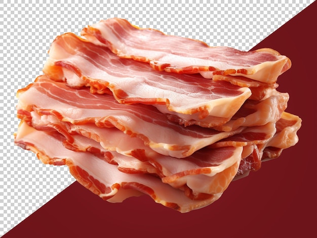 Bacon slice with transparent background