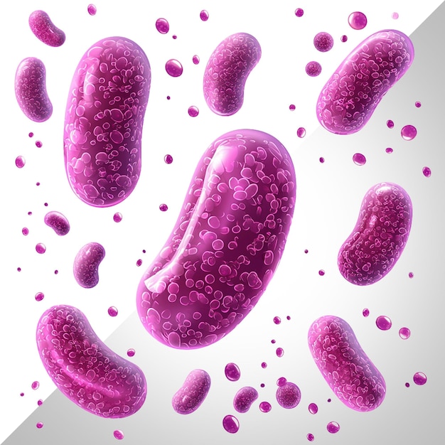 PSD bacteria isolated on transparent background