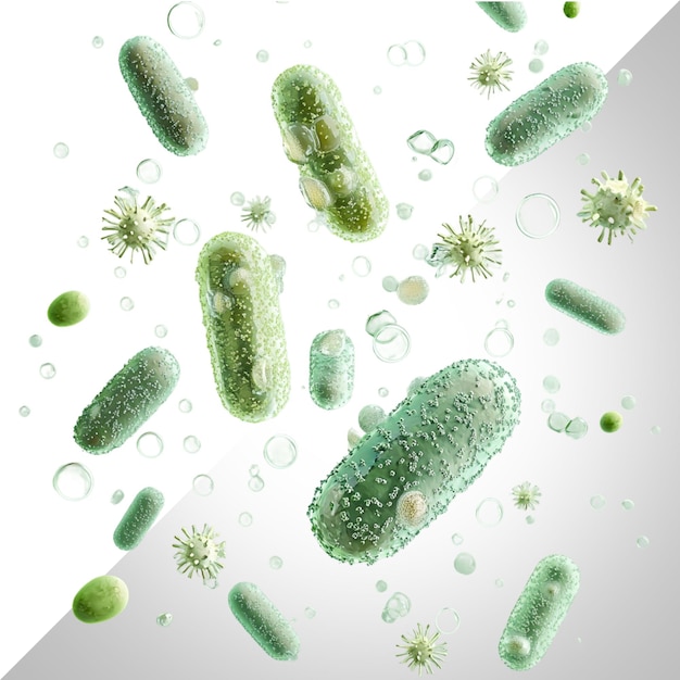 bacteria isolated on transparent background