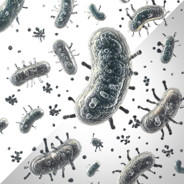 PSD bacteria isolated on transparent background