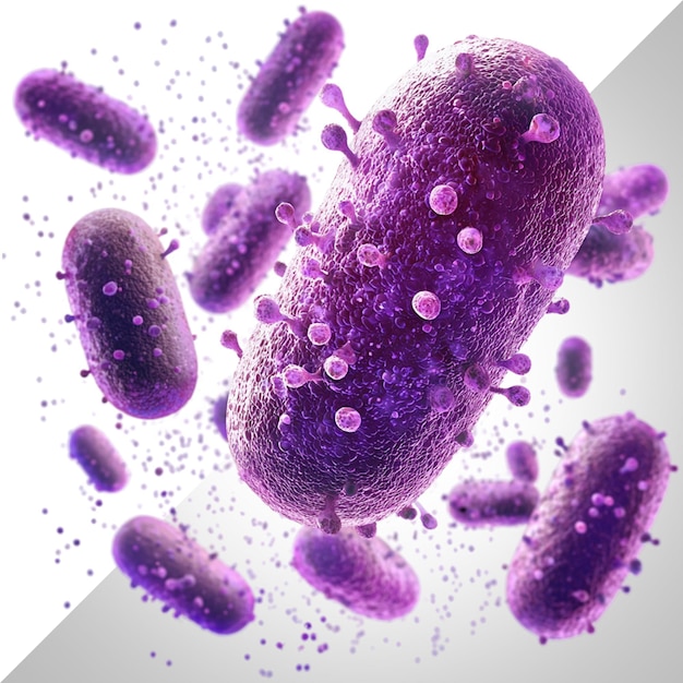 PSD bacteria isolated on transparent background