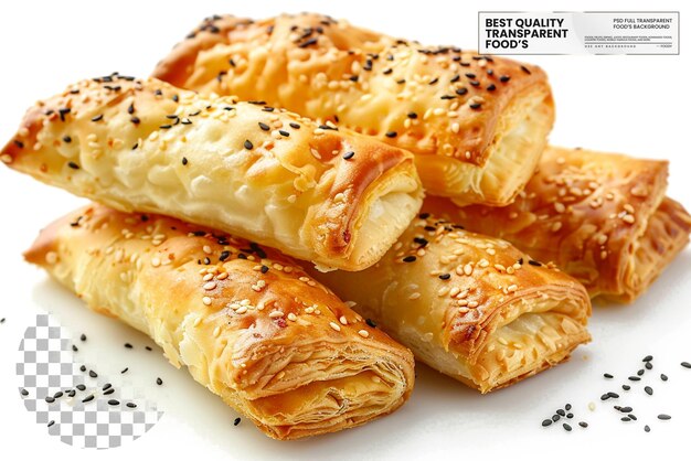 PSD badambura a traditional azerbaijani pastry filled with nut filling on transparent background