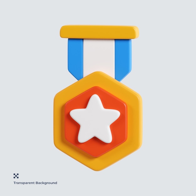 Badge 3d icon illustration