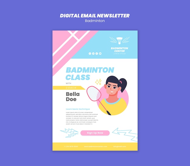 Badminton template design