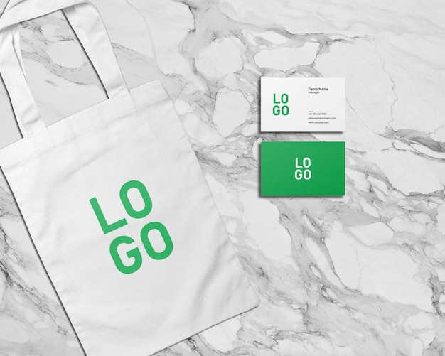 Bag and Business Card mockup