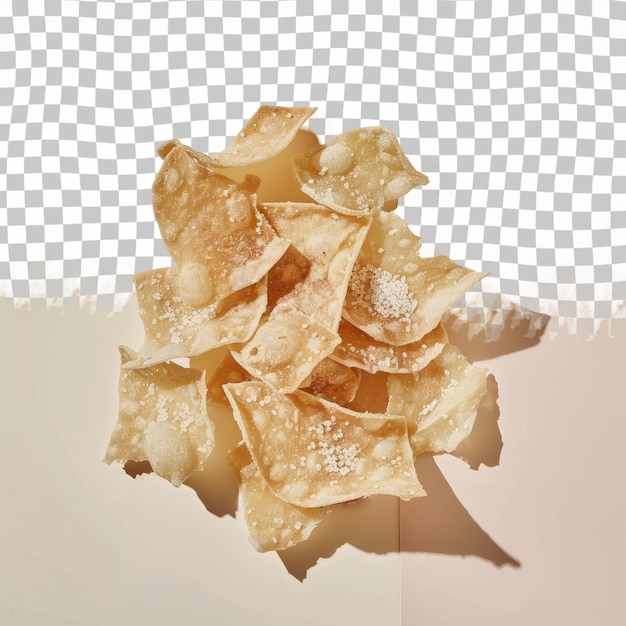 a bag of chips that are on a paper