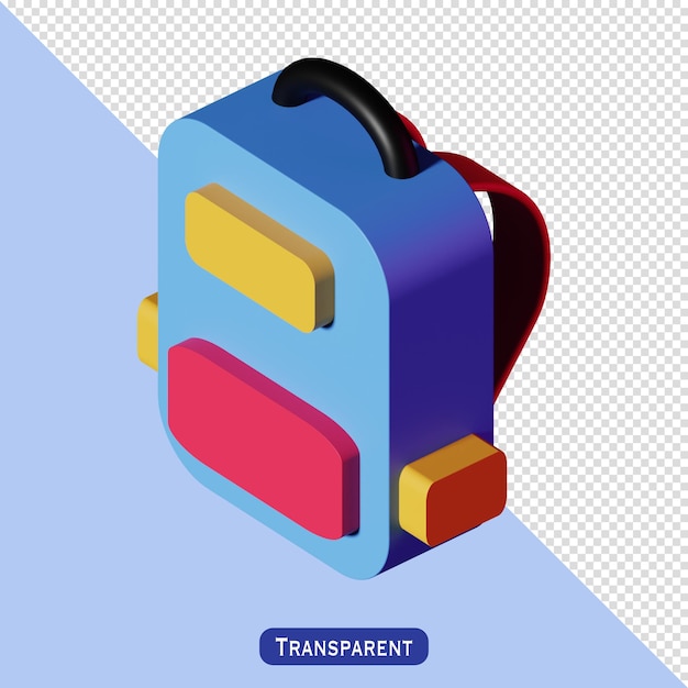 Bag icon in 3d style